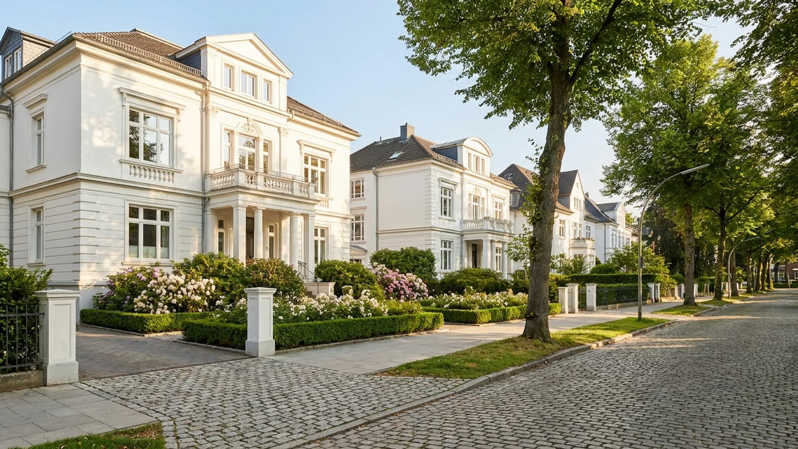 Gepflegte Villenstraße in Hamburg-Eppendorf